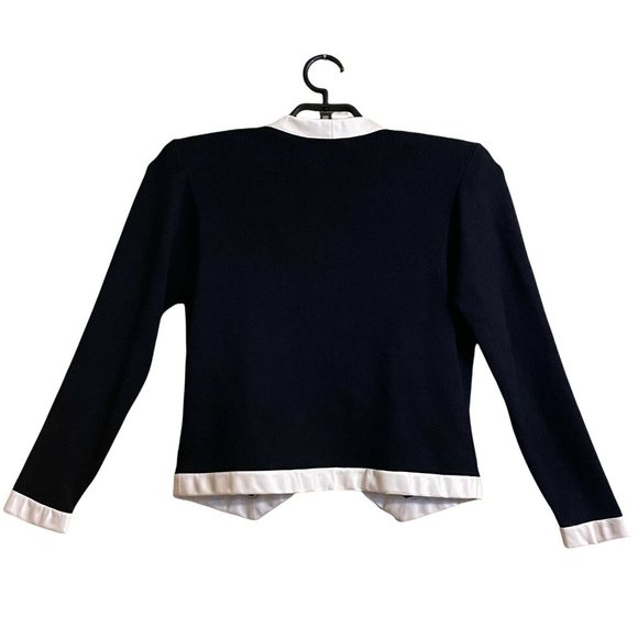 St John Neiman Marcus Women Formal Top 8 Satin Santana Knit Vintage Shoulder Pad - Picture 7 of 12